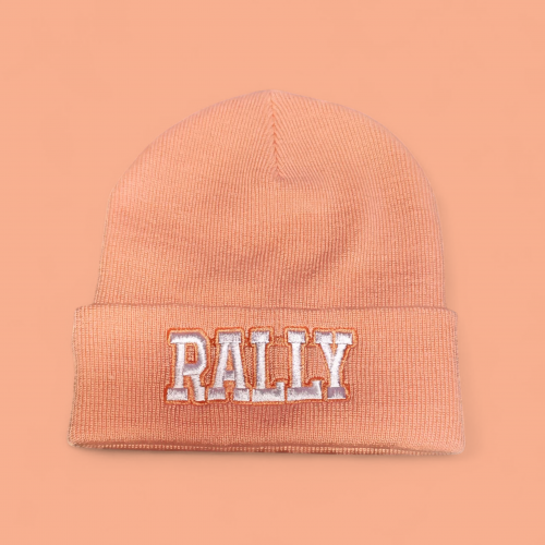 RALLY kötött visszahajtott sapka, barack